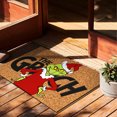 thumbnail image 4 of Christmas Grinch Rugs & Doormats Christmas Door Mat Outdoor Welcome Mat For Front Door, Entryway Christmas Carpet, 23.7X 15.9 Inch Funny Door Mats , Anti-Slip Rug Decorations For Home, 4 of 4