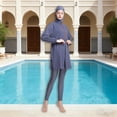 thumbnail image 2 of MuXiKeJi Clothes Swimsuits for Women Girls Solid Color Plus Size Full Coverage Swimsuit Modest Bathing Suits, 2 of 8