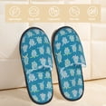 thumbnail image 2 of Balery Sea Turtle Pantuflas de Casa de Felpa Silenciosas con Diseño Estampado, Zapatillas Cómodas Antideslizantes de Algodón para Interior-Medium, 2 of 8