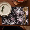 thumbnail image 4 of Black and Pink Of Leopard Print Summer Placemats Table Placemats Set Of 6-Linen Kitchen Washable Placemats Table Mats 11.8"x17.7"Non-Slip Heat Resistant, 4 of 5