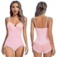 thumbnail image 5 of Underwire White Bodysuit Women Shapers Stretch Solid Color Silky Underwear Bodysuits Pink, 5 of 5