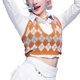 thumbnail image 1 of Txlixc Chaleco femenino, impresión de diamantes / suéter sin mangas de cuello V sólido Txlixc moda, 1 of 9