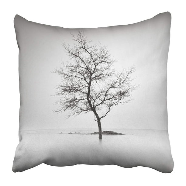 Arhome Colorful Lone Tree Partially Submerged In The Water Long Exposure Black And White Pillow Case Cushion Cover 20x20 Inch Walmart Com Walmart Com