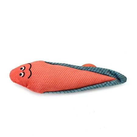 Funny Plush Seafood Fish Kitty Interactive Simulation Fish Puppet Play Chew Training Toy Pet Accessories Cat Throw Toys Cat Supplies ORANGE-AGAVE
