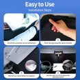 thumbnail image 5 of Parasol diseñado exclusivamente para Tesla Model 3/Y, parabrisas delantero, tela de doble capa que bloquea la luz, parasol plegable con bolsa de almacenamiento, accesorios para Tesla Model 3/Y, 5 of 5