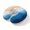 Sky blue, variant on Neck Pillow, Grey Geometric Beach Memory Foam U-Shaped Travel Pillow for Airplane Car Train Office Nap, Portable Soft Head Neck Support for Sleeping & Reclining Ombre Waves Moire Abstract Art