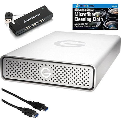 G Technology 0g 4tb G Drive G1 Usb 3 0 Hard Drive 4 Port Hub Accessories Bundle Walmart Com Walmart Com