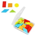 thumbnail image 1 of HILABEE Math Shapes Geometric Solids ,Sorting Stacking Toys, Color Shape Sorting, Mathematical Teaching Aids for Game Teaching Preschool ,Shape Sorters 50sheets, 1 of 9