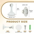 thumbnail image 2 of Magnetic Door Stoppers Stainless Steel Door Stops Wall Floor Mounted Doors Holder White, 4 Pack, 2 of 6
