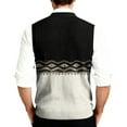 thumbnail image 5 of Men's Sweater Vest Dress Knit V Neck Button Sleeveless Casual Cardigan Sweaters Black S, 5 of 7