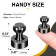 thumbnail image 6 of DIYMAG Fridge Magnets for Whiteboard, 15Pcs Strong Magnets for Whiteboard, Black Refrigerator Magnets Neodymium Push Pins Magnets for Office Magnets, Whiteboard Magnets, at School, Classroom, Kitchen, 6 of 6