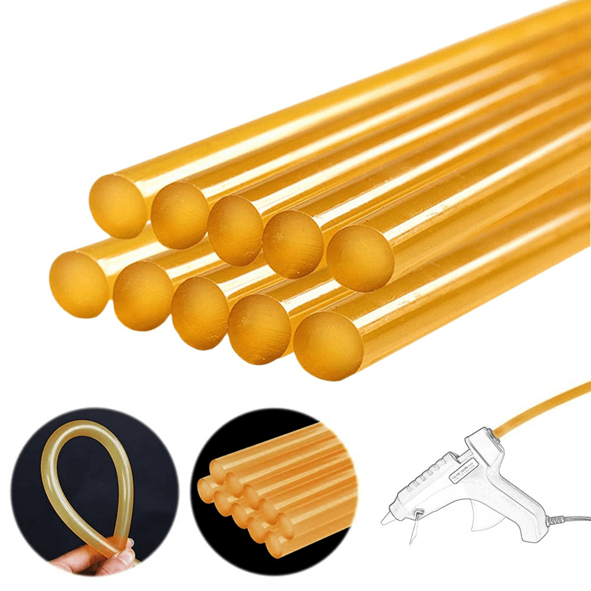 20X Dent Repair Glue Sticks Paintless Dent Repair Tool Glue Sticks for Hot Glue - Car Repair Dent Remover Tool Yellow