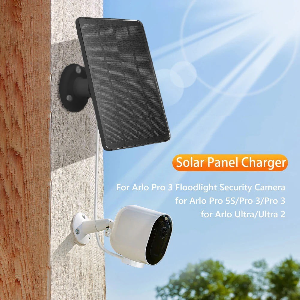 Wodtesl Efficient 10W Solar Charging Panel for Arlo For Pro 4 For Ultra 2 For Pro 3 and For UltraFor Pro5S Reliable Energy Source
