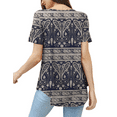 thumbnail image 4 of FOLUNSI Womens T Shirts Short Sleeve Round Neck Loose Print Tunic Tops with Pocket, 4 of 5