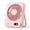 Pink, variant on Small Desk Fan Personal Fans: 2000mah 10 Hours Battery Office Quiet Mini Desktop Fan Portable Rechargeable Travel Essentials