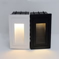 thumbnail image 1 of USHOBE 2Pcs Recessed Black LED Stair Light for Outdoor Step Lighting in Aluminum, 1 of 8
