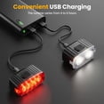thumbnail image 6 of DAYBETTER Bike Lights Set, 120 Lumens Rechargeable Bicycle Lights Front and Rear, 4+6 Lighting Modes, IPX4 Waterproof, Easy to Install for Night Riding Commuting, 6 of 6