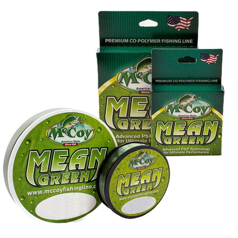 3lb test mono fishing line McCoy Mean Green Premium CoPolymer Monofilament Fishing Line (3lb Test  (.007