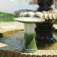 thumbnail image 6 of Green Ombre Ceramic Bird Bath 17'' Tall Glazed Pedestal Bird Bath with Swirl Pattern Lightweight Elegant Outdoor Bird Basin for Garden Yard Landscape, 6 of 10