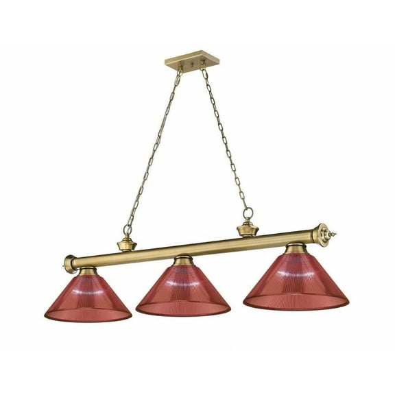 3 Light Billiard in Traditional and Classical Style-18.75 inches Tall and 14 inches Wide Bailey Street Home 372-Bel-4596712