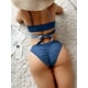 thumbnail image 5 of Conjunto de traje de baño de Bikini envolvente Sexy para mujer, traje de baño de 2 piezas con Tanga y bloque de Color entrecruzado Zhivalor CPB-DE-WX298-9, 5 of 5