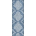 thumbnail image 2 of Unique Loom Outdoor Modern Collection Area Rug - Tambor (2' x 6' Runner Blue/Ivory), 2 of 6