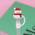 thumbnail image 2 of CuiLiyq Christmas Cartoon Straw Covers Cap, 0.39 Inch Cute Silicone Straw Covers, Straw Protectors, Cap Stopper for Reusable Straws Tip Lids (Snowman), 2 of 9
