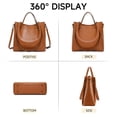 thumbnail image 4 of GAEKEAO Women’s Hobo Bag Vegan Leather Tote with Top Handle and Adjustable Crossbody Strap, 4 of 8