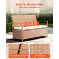 thumbnail image 3 of VEVOR Outdoor Storage Bench PE Rattan 70Gal Deck Box for Outdoor Seat & Storage, 3 of 9