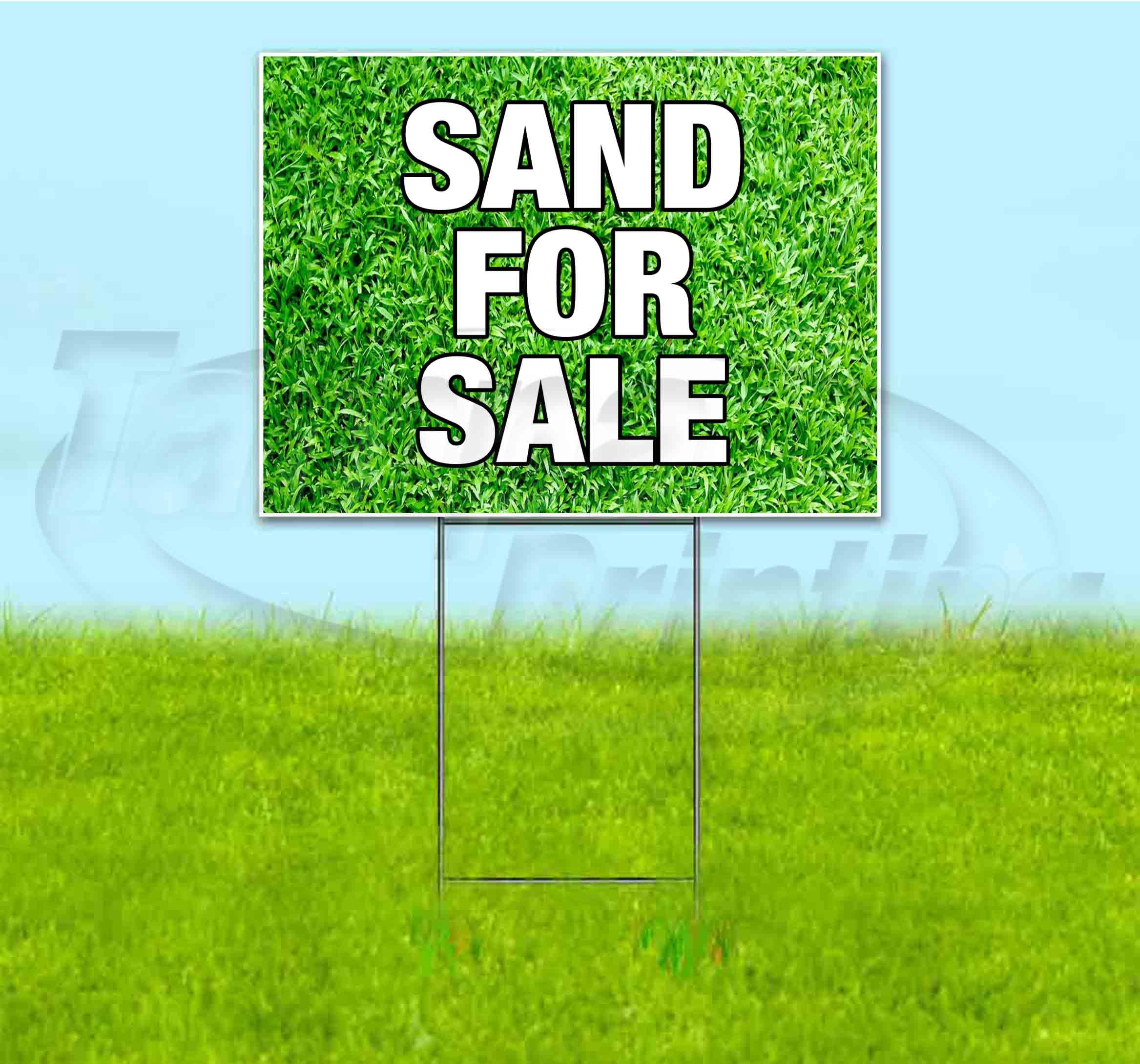 Sand For Sale (18" x 24") Yard Sign, Includes Metal Step Stake