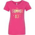 thumbnail image 3 of Inktastic The Summer I Turned 13 Cute Birthday Design Women's T-Shirt, 3 of 5