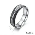 thumbnail image 2 of 4.5mm/6mm Titanium Steel Pearl Sand Band Wedding Couple Rings Size 5-9,Size 7-12, 2 of 9