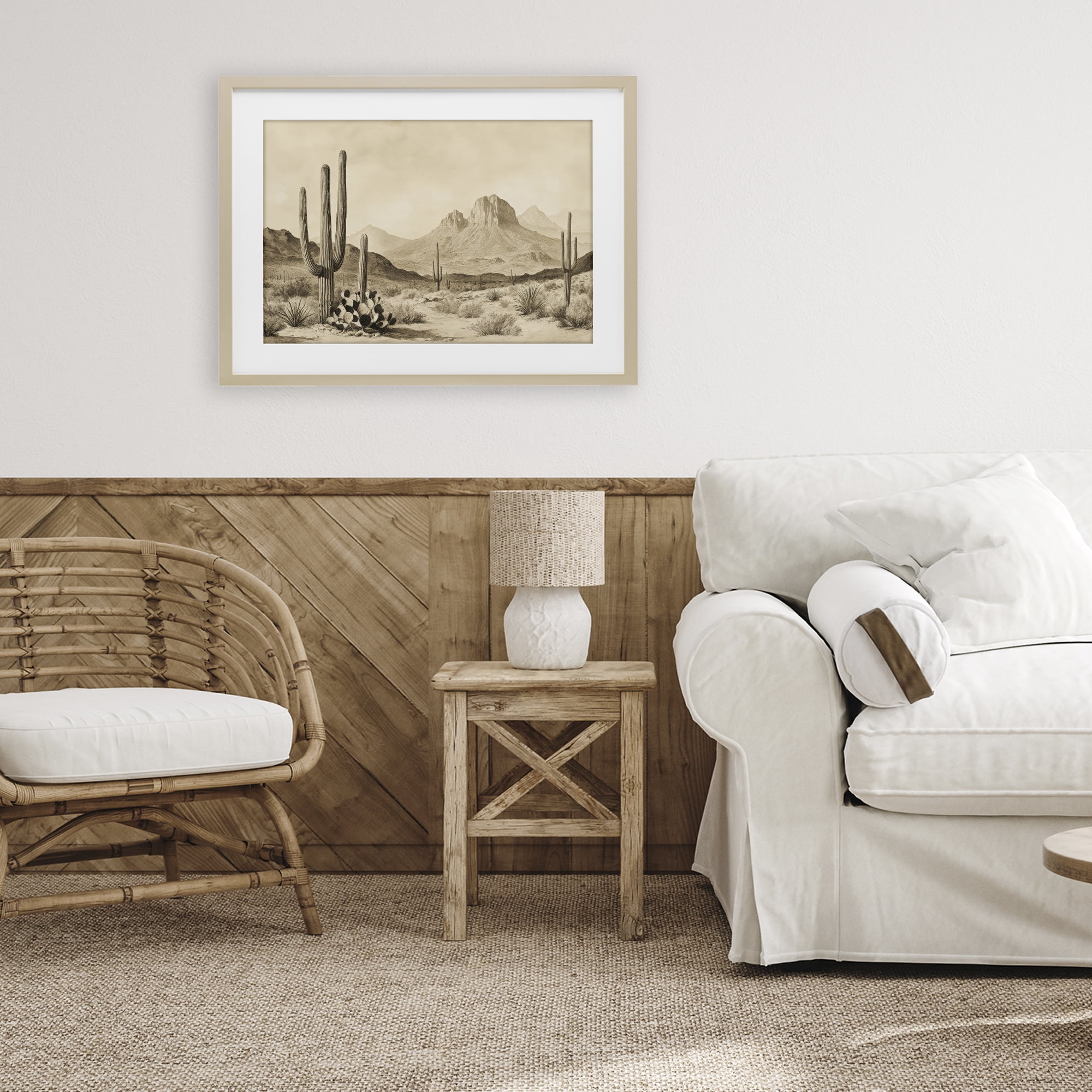 Stupell Industries Arizona Desert Vista Birch Framed Print Under Glass, design by Petal Prints Design