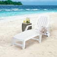 thumbnail image 2 of Costway Patio Lounge Chair Chaise Adjustable Recliner Weather Resistant Wheels, 2 of 11