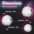 thumbnail image 4 of Disco Ball CHENGU, colgante grande, plateado, 20 cm, 15 cm, 10 cm, paquete de 4, 4 of 6