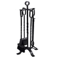 thumbnail image 1 of Amagabeli Ensemble d'Outils de Cheminée 5 Pcs Intérieur Fer Forgé Foyer Grande Poêle à Bois Poêle à Bois Pinces à Bois Kit d'Outils avec Poignées Moderne Noir Accessoires Extérieurs, 1 of 4