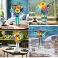 thumbnail image 5 of Remocguys Artificial Flower Bouquet Building Set with Vase Compatible with Lego Flowers Home Decor Gift for Adults Christmas 1853Pcs, 5 of 9