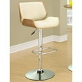 thumbnail image 2 of Coaster Upholstered Faux Leather Adjustable Bar Stool in Cream, 2 of 3