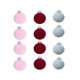 thumbnail image 1 of Dgankt - 12 bolas navideñas de terciopelo flocadas, adornos de plástico para árbol de Navidad, adornos colgantes decorativos para árbol de Navidad de 3,14 pulgadas, 1 of 1
