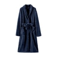 thumbnail image 5 of MEICHEN Bath Robes for Women Fashion Long Fleece Robe Fuzzy Cozy Warm Bathrobe Shawl Collar Spa Robe Laddies Loungewear Women's Essentials Summer Sleepwear, 5 of 6