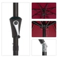 thumbnail image 5 of COBANA 9ft Patio Umbrella with Base Included, Outdoor Market Table Umbrella with Crank Tilt and Umbrella Stand Weights, Dark Red, 5 of 7