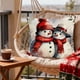 thumbnail image 4 of CaiYueKe Christmas Snowman Pillow Cover, Linen Cushion Case with Holiday Print, Soft Decorative Sofa Bed Pillowcase for Winter Home Decor, Festive Holiday Living Room Accessory, 4 of 7