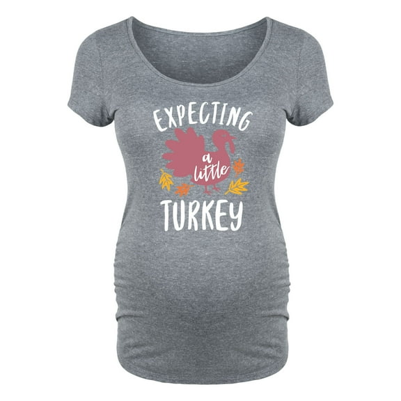 Bloom Maternity - Expecting A Little Turkey - Maternity Scoop Neck T-Shirt