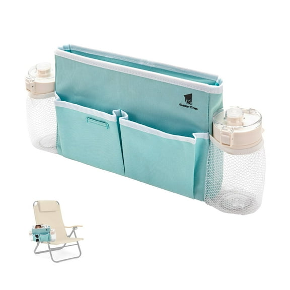 GEERTOP Portable Beach Cup Holder Ultralight Outdoor Chair Armrest Cup Organizer Water Bottle Holder for Beach Chair, Patio Recliner Chair, Camping Chair