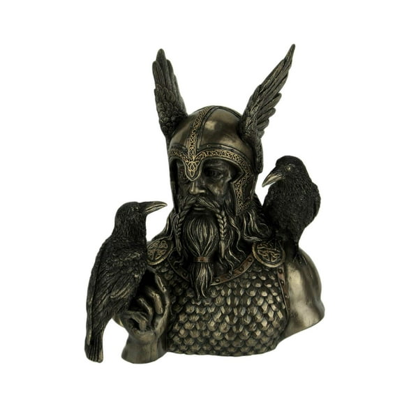 Veronese Odin Norse God with Ravens Statue Sculpture Figurine