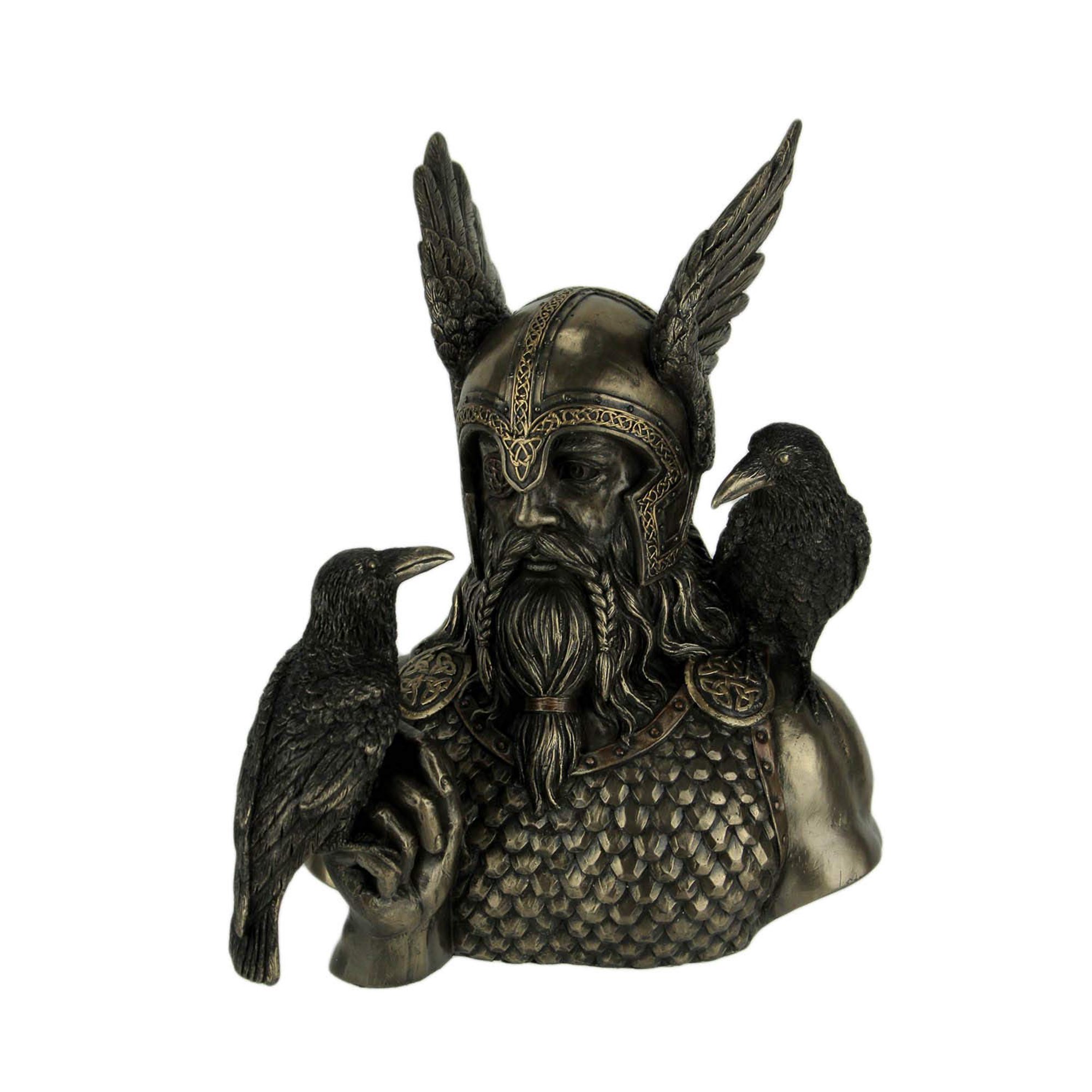 Veronese Odin Norse God with Ravens Statue Sculpture Figurine