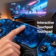 thumbnail image 3 of Wireless Controller Compatible with P5/P5 Pro/P5 Slim/PC,with 1500mAh Battery,Dual Vibration,6-Axis Motion Control,Speaker,3.5mm Audio Jack,Blue Starry Sky, 3 of 6