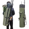 thumbnail image 5 of Tamaño del producto: 116*23,5 cm (verde militar) Bolsa para caña de pescar al aire libre Bolsa para caña de pescar bolsa de pesca impermeable con múltiples bolsillos bolsa de pesca verde militar., 5 of 5