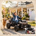 thumbnail image 5 of iYofe 36V Electric Ride on Car, 500W Electric Car for Kids with EVA Wheel, Max Speed 9 mph, Spring Suspension, Adjustable Seat, Bluetooth, Powered Ride on Toys for Big Kids Boys Girls, Black, 5 of 10