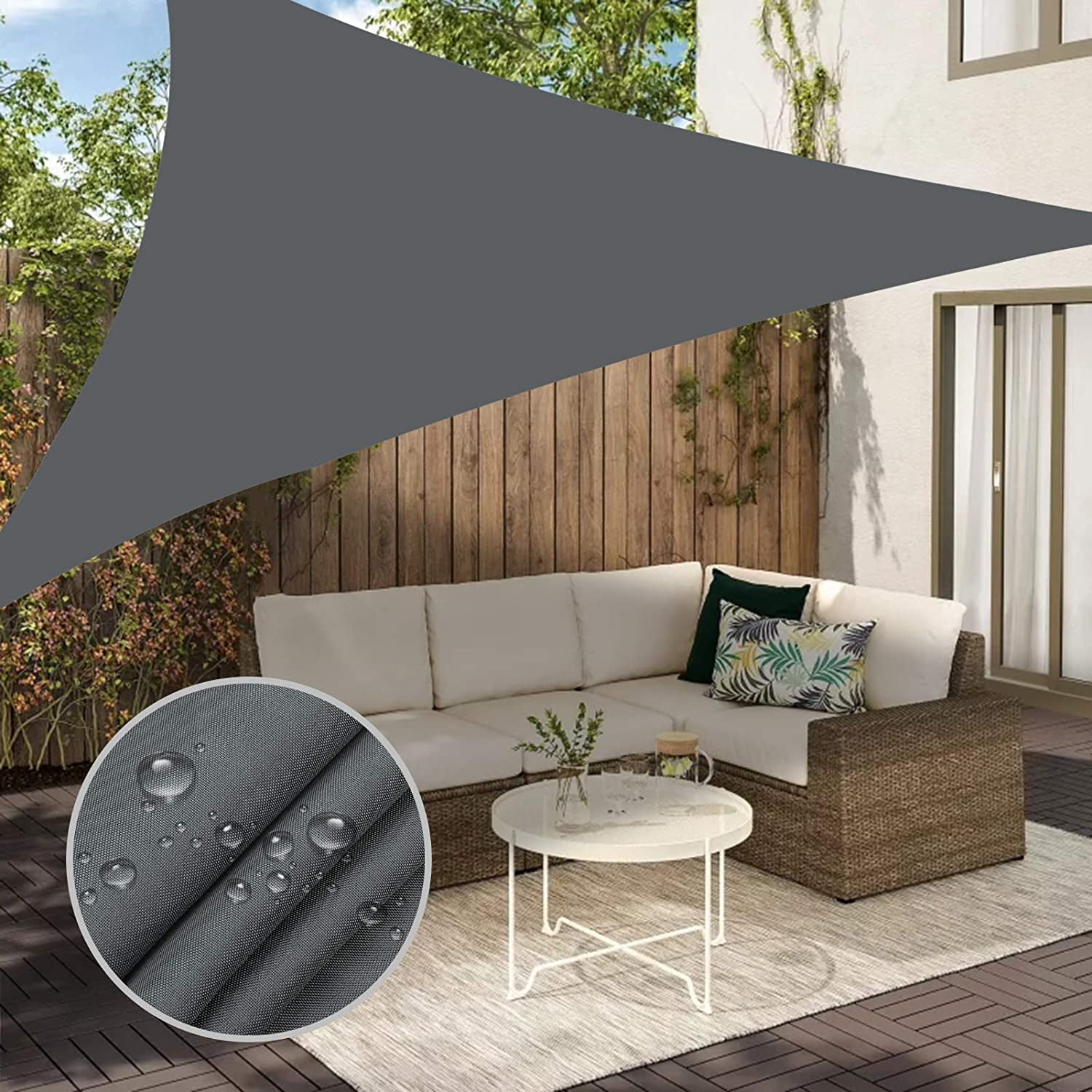 Toldo Vela Rectangular De 550x600 Cm – Protección UV 98%, Sombreado 90%, Transpirable Y Resistente Al Desgarro
